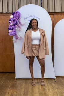 Nicole, Founder and CEO of the Big Little Cupcake Foundation, at a foundation event